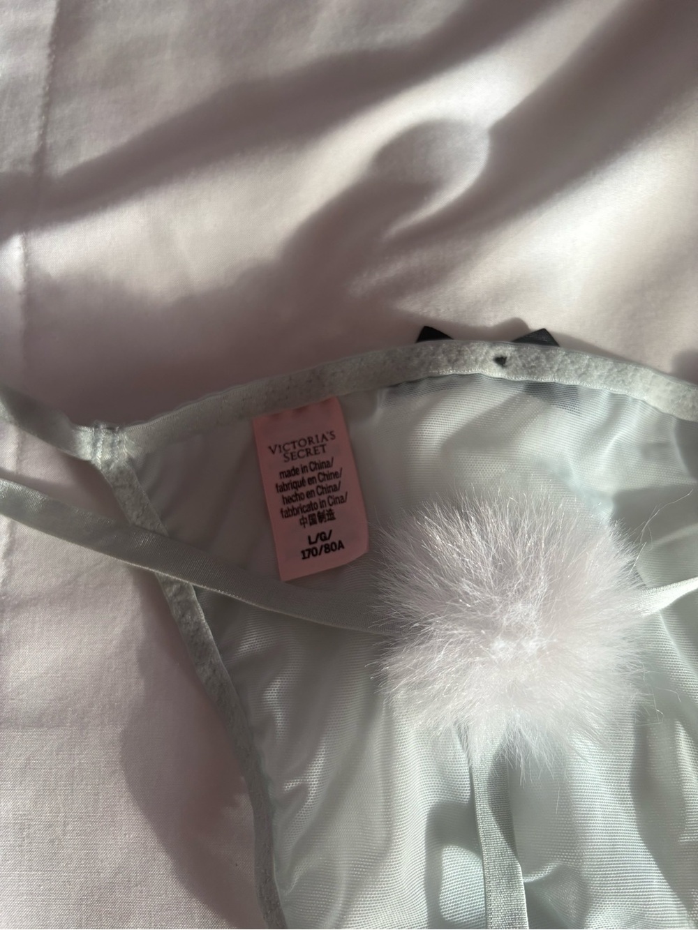 NWOT Victorias Secret Sheer Babydoll Chemise Snowflake with matching thong Large - Picture 6 of 14